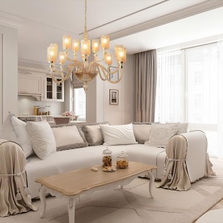 Люстра Crystal Lux SILVESTRO SP12 AMBER-foto7