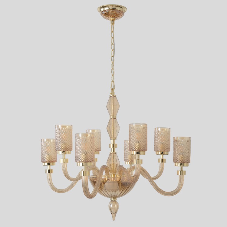 Люстра Crystal Lux SILVESTRO SP8 AMBER Люстра Crystal Lux SILVESTRO SP8 AMBER