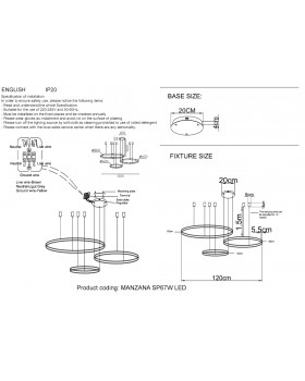 Люстра Crystal Lux MANZANA SP67W LED BLACK-foto4