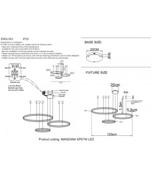 Люстра Crystal Lux MANZANA SP67W LED BLACK-foto4