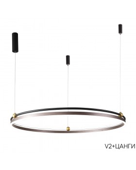 Люстра Crystal Lux FERNANDO SP88W LED COFFEE/BLACK-foto2