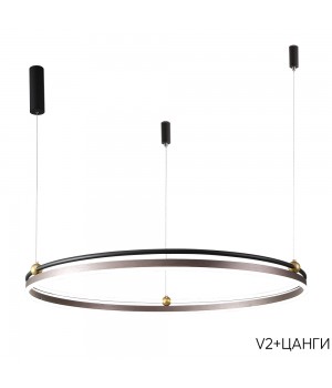 Люстра Crystal Lux FERNANDO SP88W LED COFFEE/BLACK-foto2