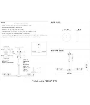 Люстра Crystal Lux REBECA SP10 NICKEL-foto4