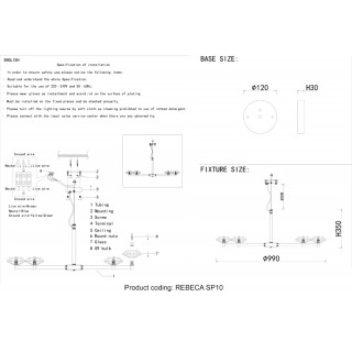 Люстра Crystal Lux REBECA SP10 NICKEL-foto4