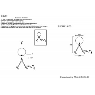Настольная лампа Crystal Lux FRANCISCA LG1 GOLD/COGNAC-foto5