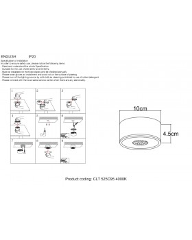 Светильник потолочный Crystal Lux CLT 525C70 BL 4000K-foto4