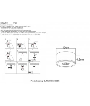 Светильник потолочный Crystal Lux CLT 525C70 BL 4000K-foto4