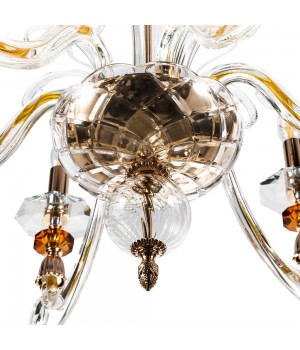 Люстра Crystal Lux CATARINA SP6 V2 GOLD/TRANSPARENT-COGNAC-foto3
