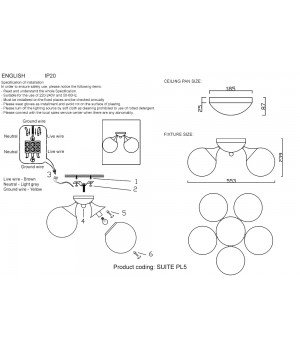 Люстра Crystal Lux SUITE PL5 BRONZE-foto3
