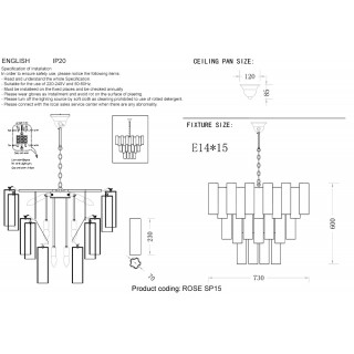 Люстра Crystal Lux ROSE SP15 BRASS-foto3