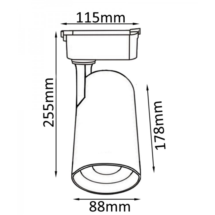 Cветильник трековый однофазный Crystal Lux CLT 0.31 006 40W WH