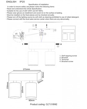 Светильник потолочный Crystal Lux CLT 018W2 WH-foto2