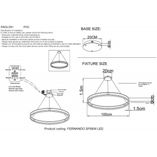 Люстра Crystal Lux FERNANDO SP88W LED COFFEE/BLACK-foto3
