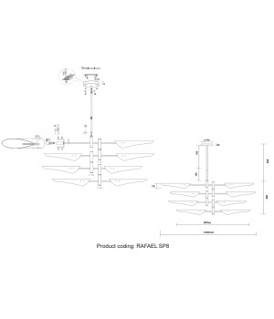 Люстра (без плафонов) Crystal Lux RAFAEL SP8 CHROME-foto5