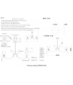 Люстра Crystal Lux RENATA SP8 GOLD-foto5