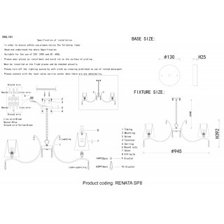 Люстра Crystal Lux RENATA SP8 GOLD-foto5