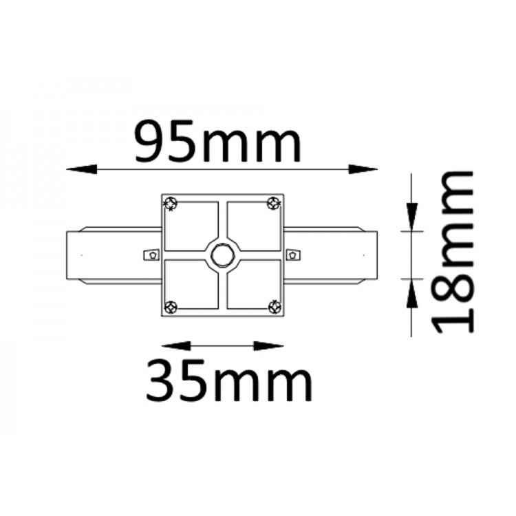 Соединитель линейный (однофазный) Crystal Lux CLT 0.211 01 BL