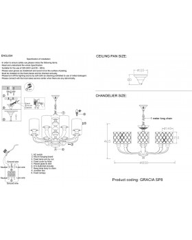 Люстра Crystal Lux GRACIA SP8 GOLD-foto5