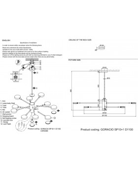 Люстра Crystal Lux GORACIO SP10+1 D1100 CHROME-foto3