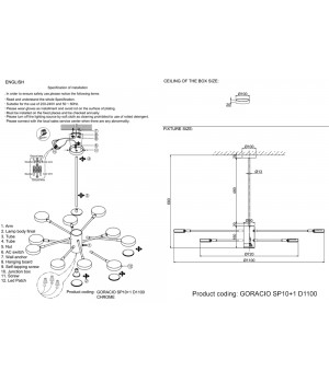 Люстра Crystal Lux GORACIO SP10+1 D1100 CHROME-foto3