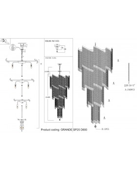 Люстра Crystal Lux GRANDE SP25 D800 GOLD-foto5