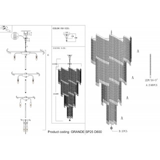 Люстра Crystal Lux GRANDE SP25 D800 GOLD-foto5