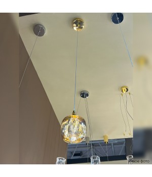 Светильник подвесной Crystal Lux BOX SP1 GOLD/AMBER-foto4