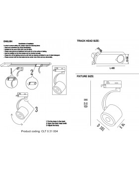 Cветильник трековый однофазный Crystal Lux CLT 0.31 004 WH-foto2