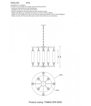 Люстра Crystal Lux TOMAS SP8 D650 CHROME-foto2