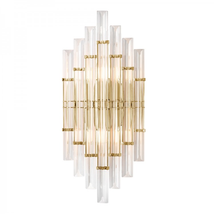 Бра Crystal Lux SARAGOSA AP2 BRASS/TRANSPARENTE