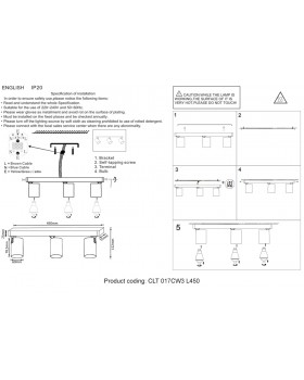 Светильник потолочный Crystal Lux CLT 017CW3 L450 WH-foto2