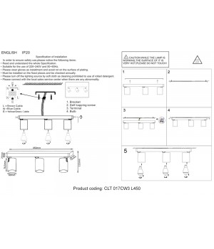 Светильник потолочный Crystal Lux CLT 017CW3 L450 WH-foto2