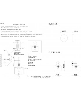 Бра Crystal Lux SERGIO AP1 NICKEL-foto5