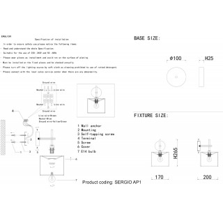 Бра Crystal Lux SERGIO AP1 NICKEL-foto5
