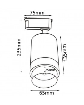 Cветильник трековый однофазный Crystal Lux CLT 0.31 008 15W BL-foto2
