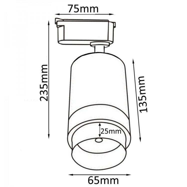 Cветильник трековый однофазный Crystal Lux CLT 0.31 008 15W BL