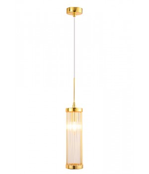 Светильник Crystal Lux TADEO SP1 D100 GOLD/TRANSPARENTE-foto2