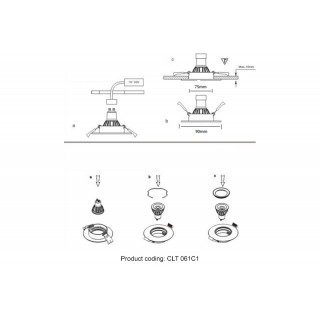 Светильник встраиваемый Crystal Lux CLT 061C1 GO-foto4