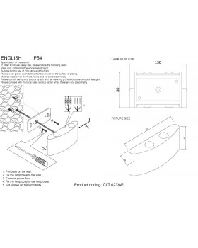 Влагозащищенный светильник Crystal Lux CLT 023W2 WH-foto3