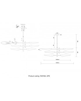 Люстра (без плафонов) Crystal Lux RAFAEL SP6 GOLD-foto5