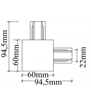 Соединитель L-образный (однофазный) для встраиваемого шинопровода Crystal Lux CLT 0.2211 03 WH-foto2