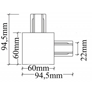 Соединитель L-образный (однофазный) для встраиваемого шинопровода Crystal Lux CLT 0.2211 03 WH-foto2