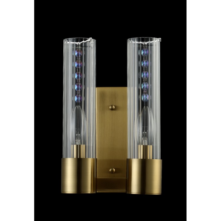 Бра Crystal Lux OTONO AP2 BRASS/TRANSPARENTE