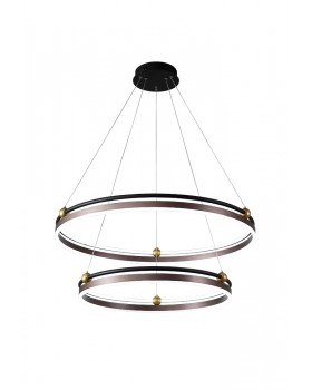 Люстра Crystal Lux FERNANDO SP123W LED D600+800 COFFEE/BLACK-foto2