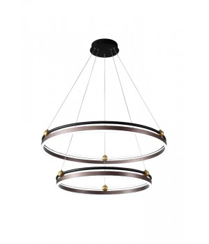 Люстра Crystal Lux FERNANDO SP123W LED D600+800 COFFEE/BLACK-foto2