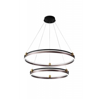 Люстра Crystal Lux FERNANDO SP123W LED D600+800 COFFEE/BLACK-foto2