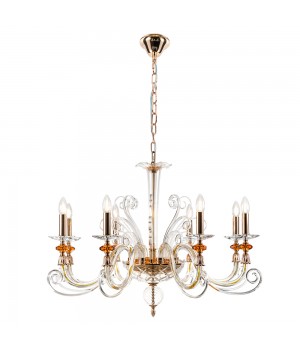 Люстра Crystal Lux CATARINA SP8 V2 GOLD/TRANSPARENT-COGNAC-foto2