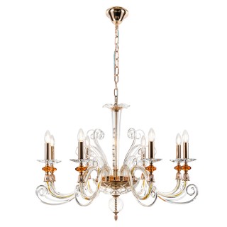 Люстра Crystal Lux CATARINA SP8 V2 GOLD/TRANSPARENT-COGNAC-foto2