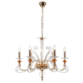 Люстра Crystal Lux CATARINA SP6 V2 GOLD/TRANSPARENT-COGNAC-foto2