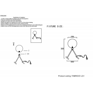 Настольная лампа Crystal Lux FABRICIO LG1 CHROME/TRANSPARENTE-foto4